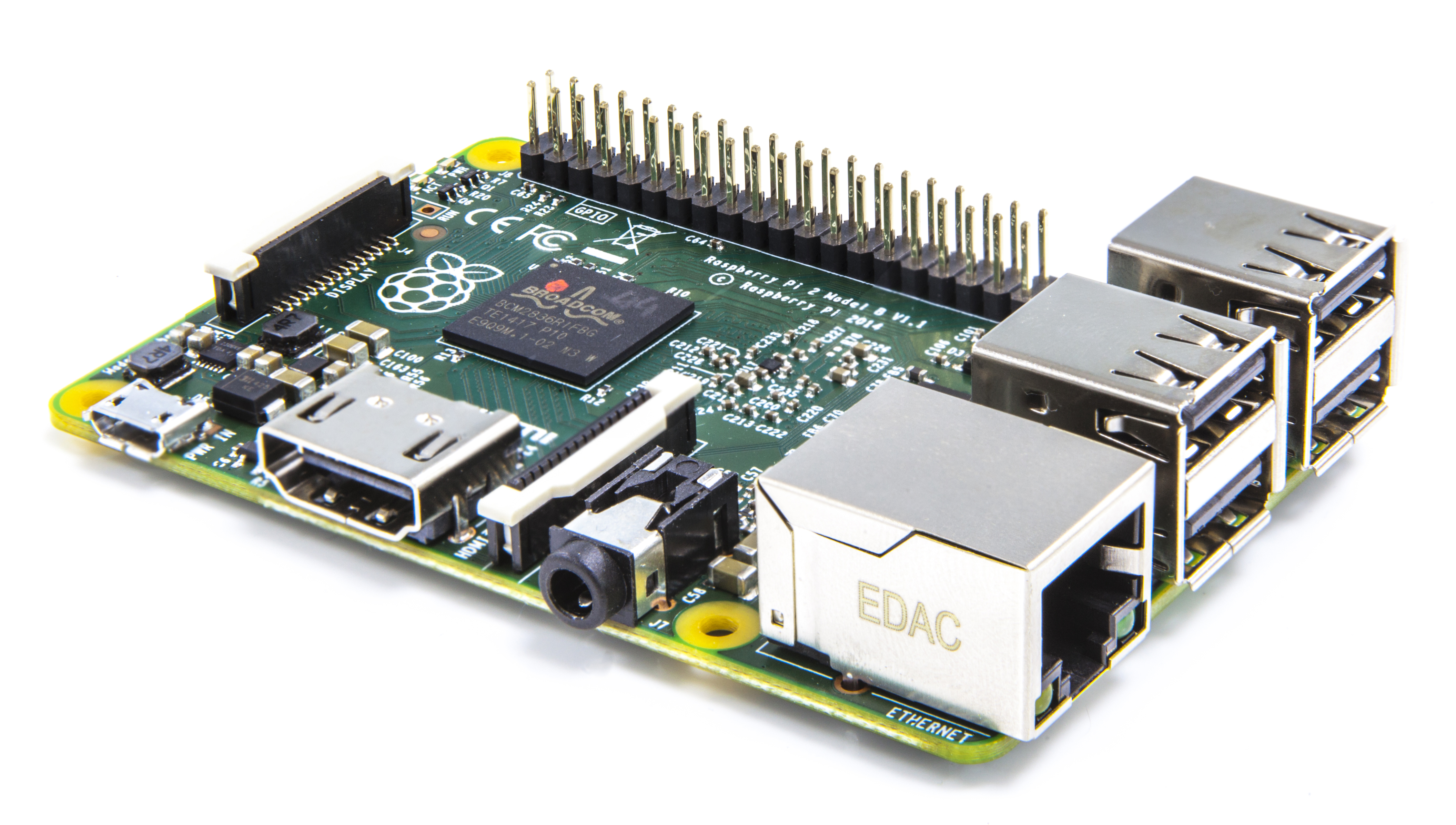 Foto de um Raspberry Pi 2 - Modelo B